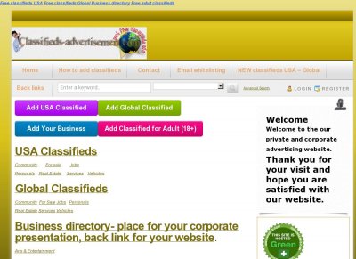 Free global classifieds advertisement