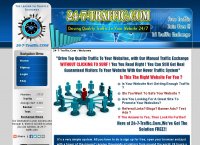 24-7-Traffic.com - The World's Traffic Surfing Exchange, 1:1 exchange ratio , Manual Traffic Exchnage. Get unlimited hits to your site. It's all absolutesy FREE!.